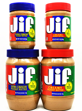 Jif Peanut Butter美国原装进口吉夫粗粒 香滑花生涂抹酱
