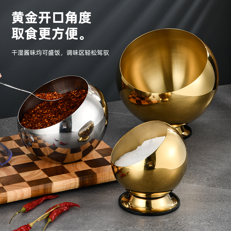 火锅店调味台碗蘸料容器小料缸商用不锈钢自助调料台麻辣烫调料罐