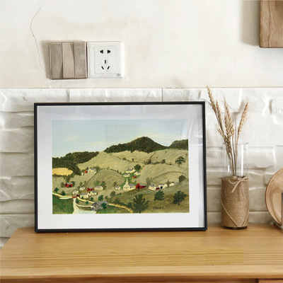 清新风景田园Grandma Moses油画摩西奶奶挂画 卧室床头装饰画挂画