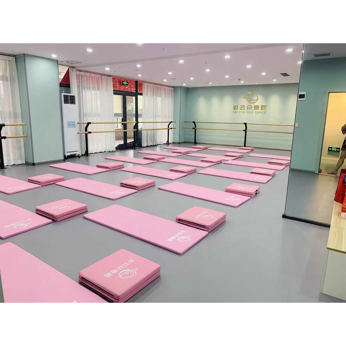 厂家体操垫学生舞蹈垫防滑仰卧起坐健身垫牛津布海绵垫瑜伽垫