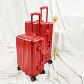 出口日本铝框行李箱20寸登机箱26寸万向轮结实耐用旅行拉杆箱