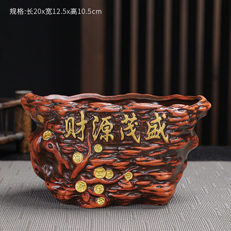 新款花盆陶瓷财源茂盛盆