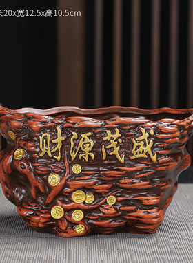 新款花盆陶瓷财源茂盛盆发财树蝴蝶兰吊兰君子兰专用盆大口径花盆