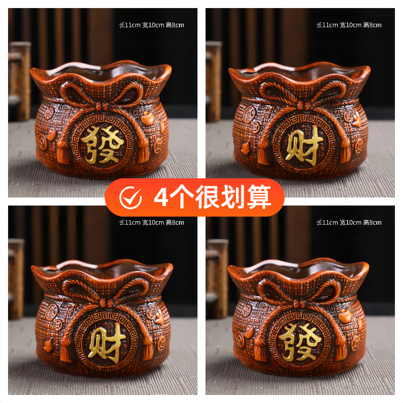 复古陶瓷盆发财树花盆