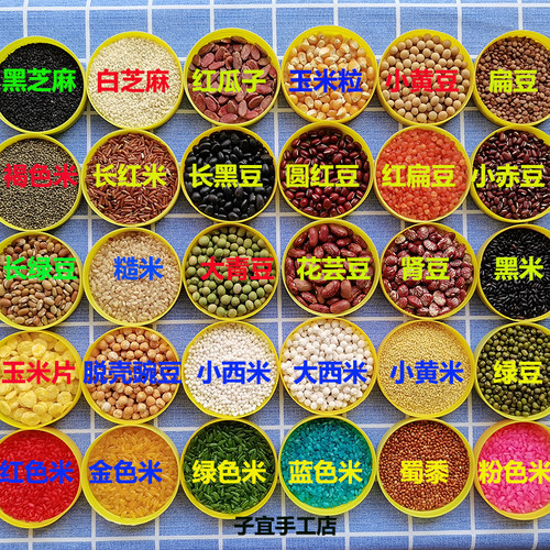 diy创意五谷杂粮种子豆豆益智