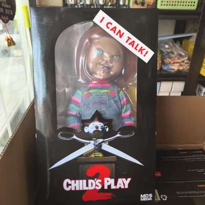 mezco蚂蚁15寸鬼娃回魂鬼娃恰奇chucky人偶模型布衣植发可动发声