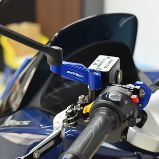 适用豪爵UFR150改装件后视镜加高外移支架增高倒视镜座M8前移支架