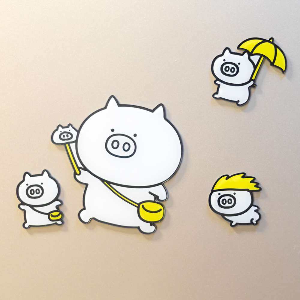 奇魔猪冰箱贴猪仔军团磁贴创意亚克力可爱装饰软磁吸铁石磁力贴