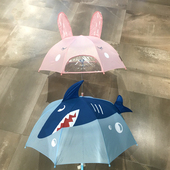 Modern house专柜精选 可爱卡通小兔鲨鱼图案儿童雨伞防晒遮阳伞