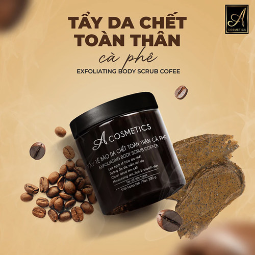 越南代购ACOSMETICS咖啡身体磨砂膏200克 Muoi Tay DA Chet Cafe