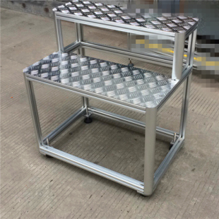 上海工业铝材4040欧标型材定制DIY3mm防滑铝板防滑踏板凳子