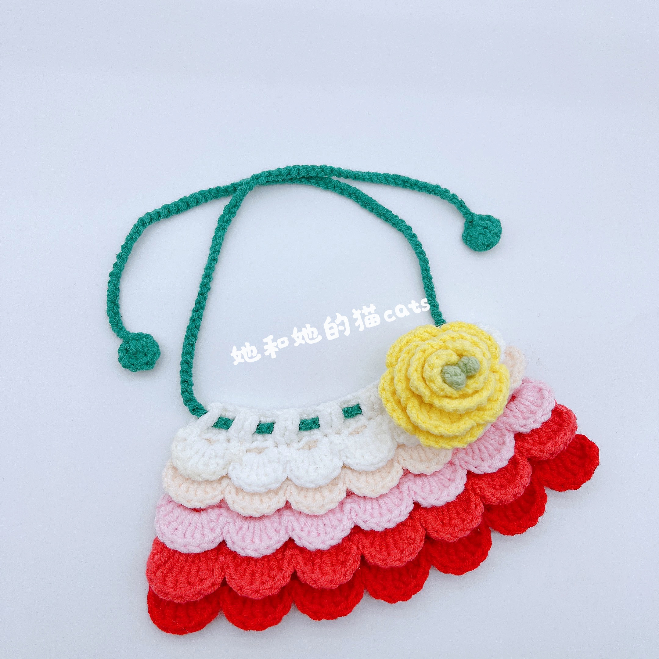 「她和她的猫cats」ins花瓣宠物猫狗兔纯手工可爱围脖项圈口水巾,宠物/宠物食品及用品,围巾/口水巾,淘宝优惠券,粉丝福利购,淘宝优惠卷