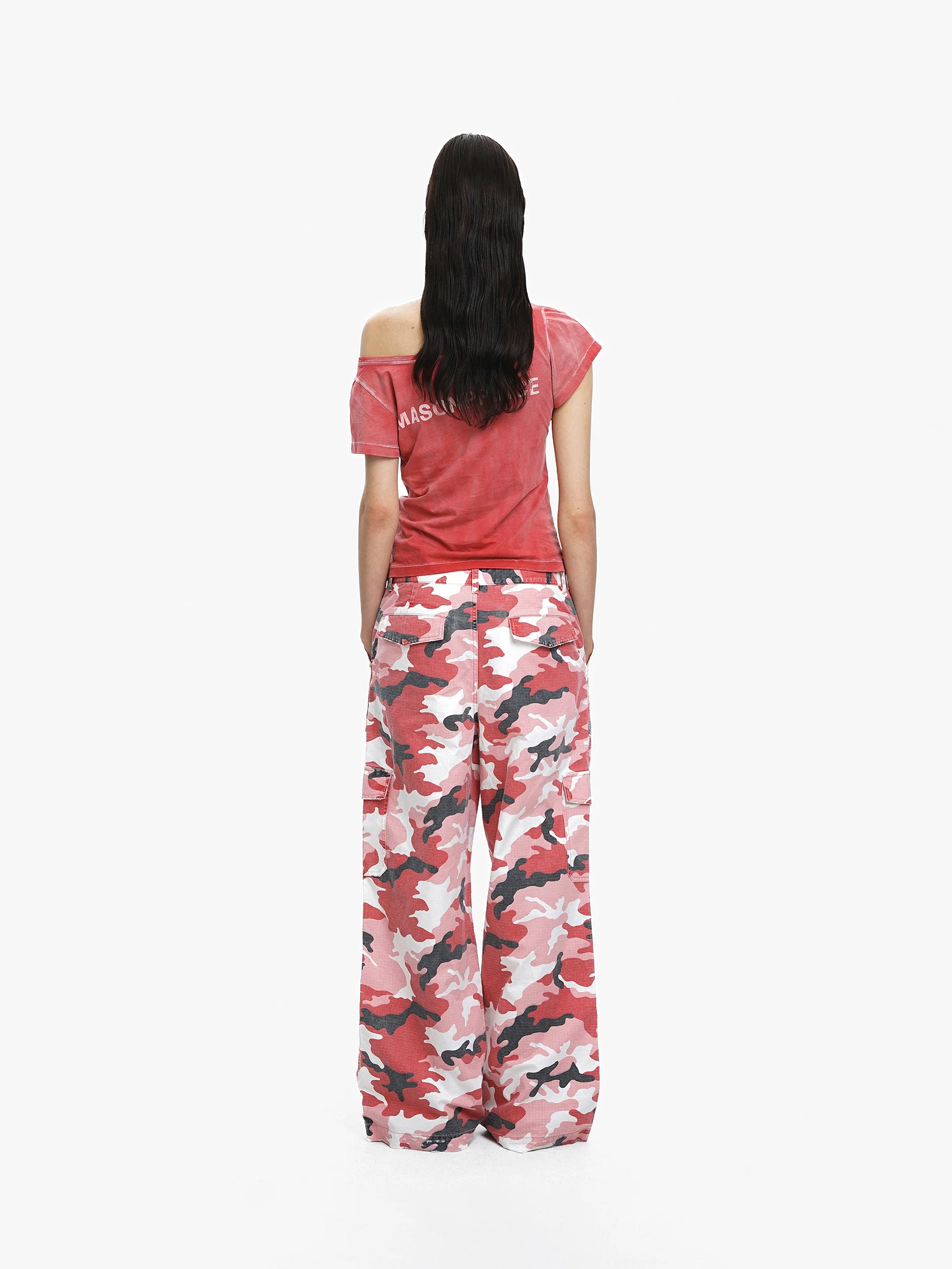 [New Product] MASONPRINCE* Specially Customized Dark Plaid Washed Camouflage Cargo Pants"