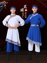 艺考民族蒙族摔跤骑马舞蒙古袍舞台表演服 蒙古族演出舞蹈服装 男士