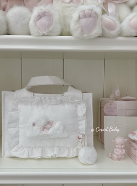 Cupid Baby 可爱的兔子商店2.0 # 纯白花边枕头 原创手作手拎包