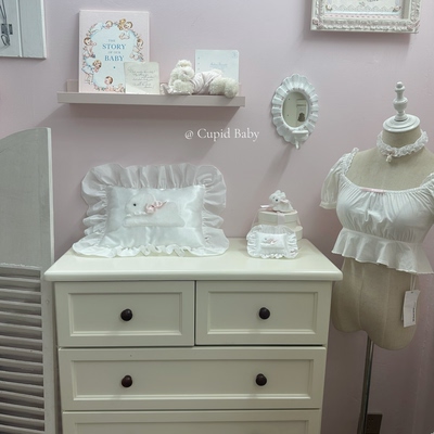 Cupid Baby  兔子抱枕3.0 & 枕头挂件，可爱缎面纯白花边手作小物