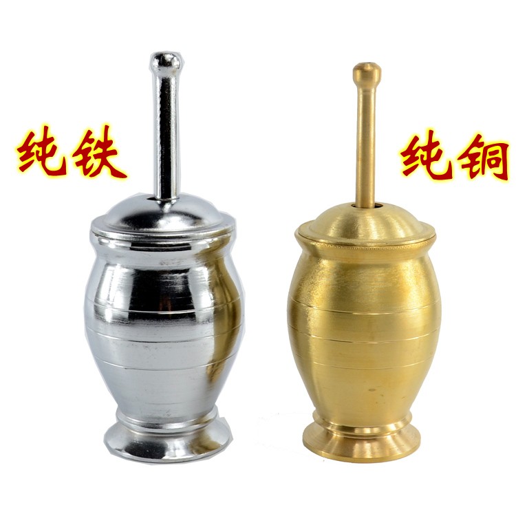 包邮铸铁捣药罐研钵纯铜