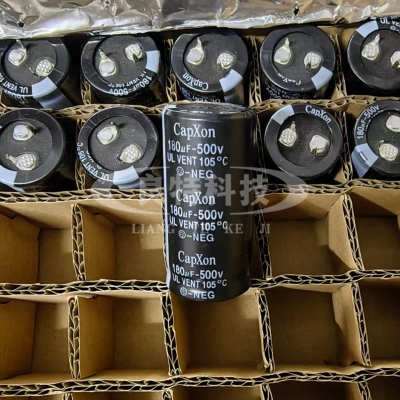 500V180UF   UL VENT105℃全新丰宾CAPXON电解电容牛角