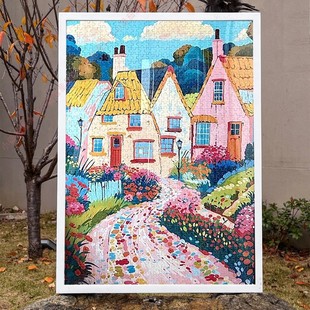 万事终将如意拼图1000片带相框高级感成人版马年玩具高颜值玄关画