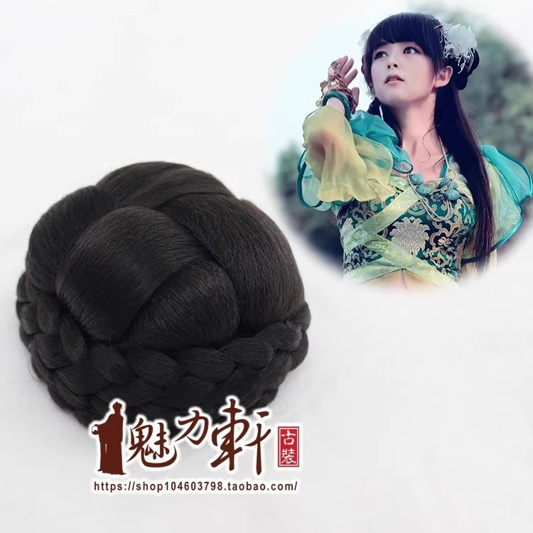 古装造型发包/儿童古装丸子头发髻/小发碗空心/影楼造型碧瑶假发