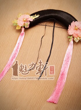旗头粉色流苏清宫皇后儿童摄影