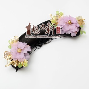 复古宫廷格格旗头/古装造型清朝公主格格福晋妃子头饰影楼造型师