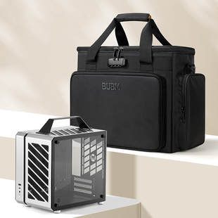 BUBM台式电脑机箱收纳包外设电竞运输包机械大师主机包设备包大容量机箱手提袋键盘鼠标整套便携搬运包