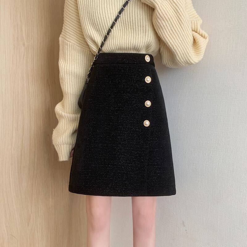 大码半身裙女遮胯高腰小个子中长裙秋冬不规则裙黑色小香风包臀裙,女装/女士精品,半身裙,淘宝优惠券,粉丝福利购,淘宝优惠卷