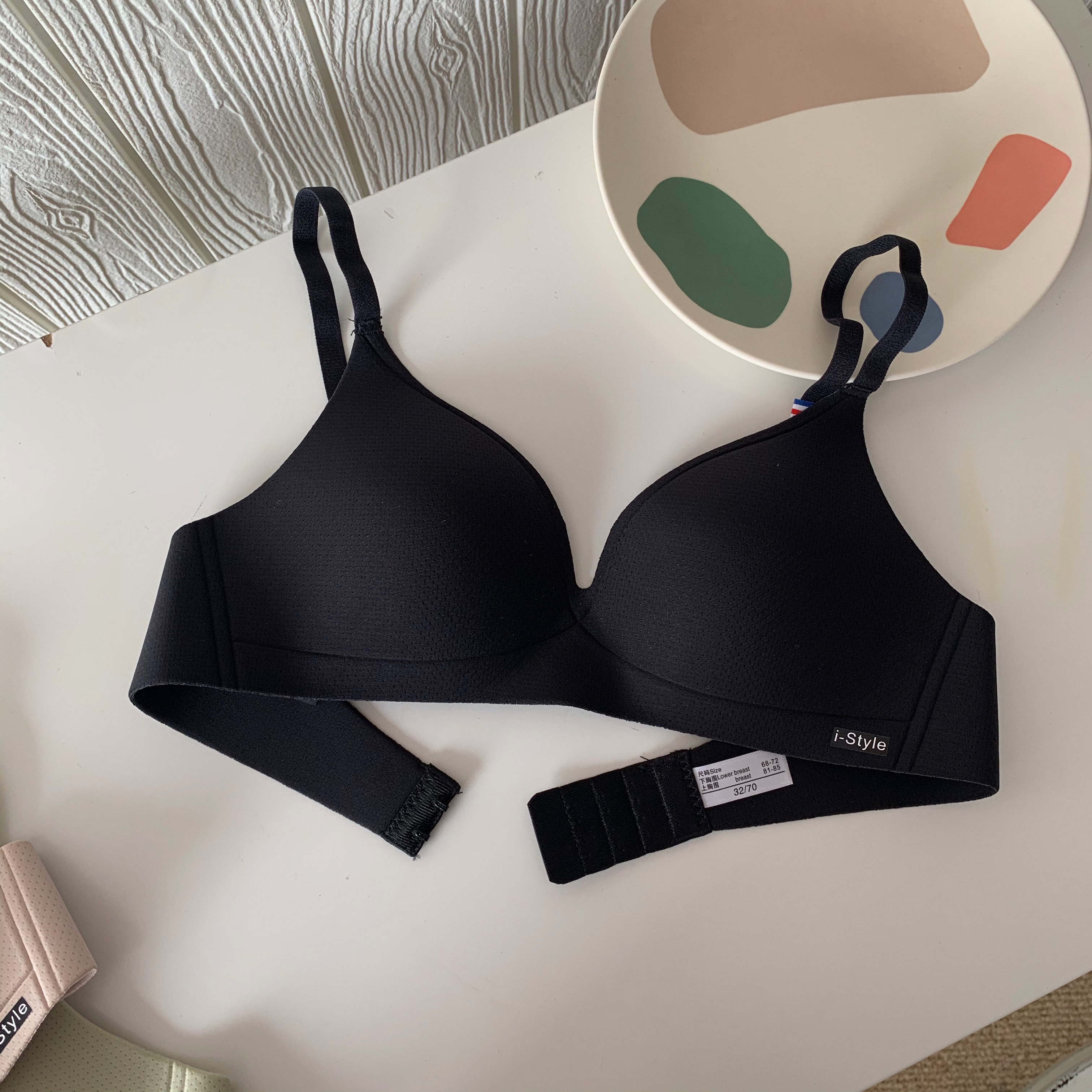 Real auction real price candy color breathable no steel ring small bra gathered triangle cup bra