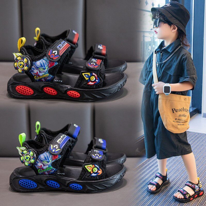 5岁男童凉鞋夏款奥特曼夏季新款儿童休闲鞋小学生沙滩鞋酷帅防滑