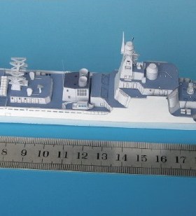777纸模型 中华神盾052C级导弹驱逐舰2艘 170兰州号+171海口号