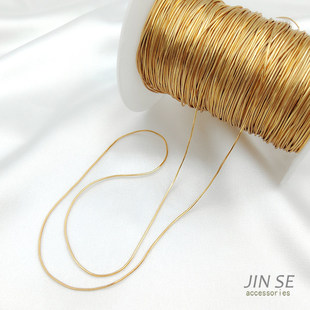 镀真金保色闪面蛇骨锁骨链diy制作手链项链延长链子饰品材料配件