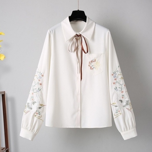 2024秋冬新款改良汉元素国风长袖衬衫高腰红色马面裙新中式套装女