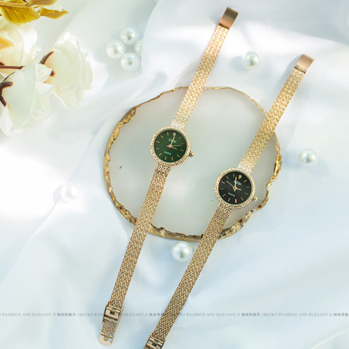 麦穗细带小巧气质chic复古腕表