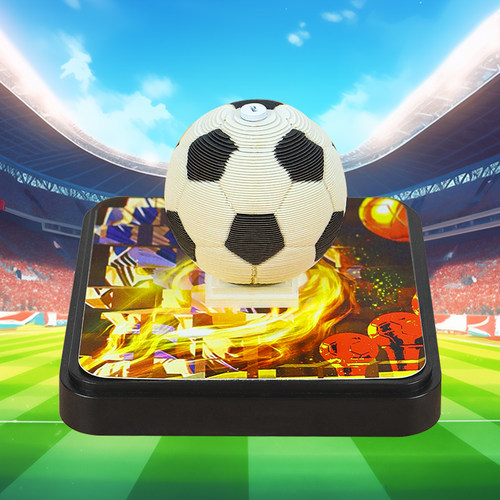 3D立体纸雕便签台历小众礼物足球