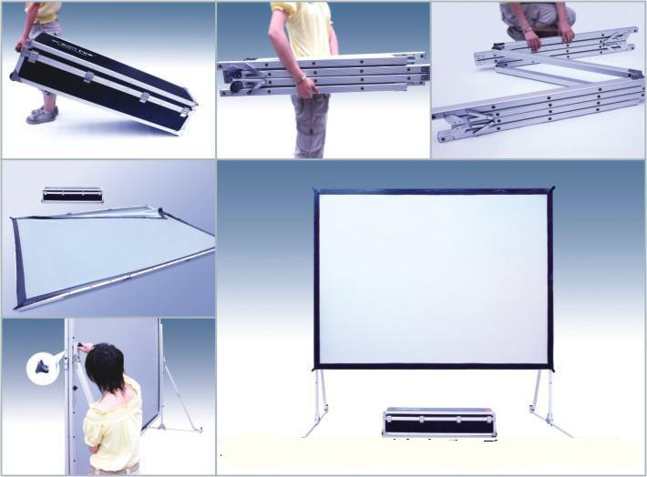 上海投影机屏幕租赁 折叠幕租借 正背投快速折叠幕出租 同城送货