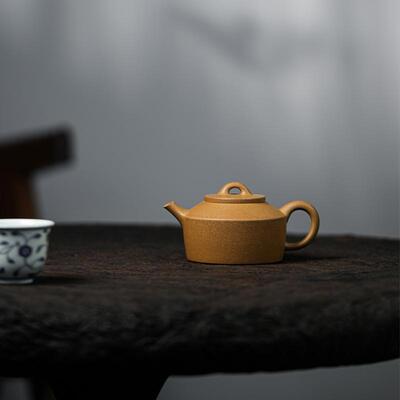 宜兴紫砂壶纯手工降坡泥镜瓦壶