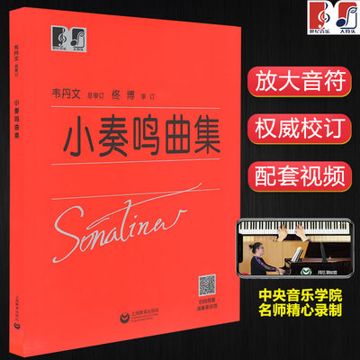 大符头小奏鸣曲集大字版扫码送演奏家示范视频大音符钢琴书初学者零基础入门五线谱钢琴基础教程教材上海教育出版社钢琴奏鸣曲集