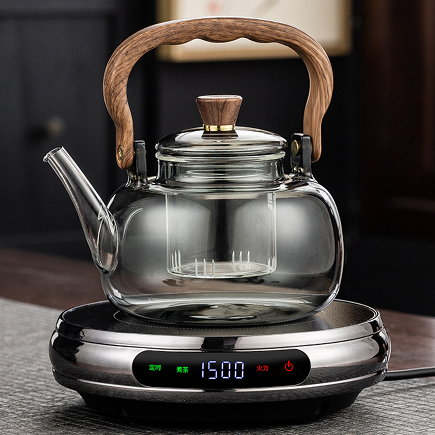 2026新款超薄煮茶炉电陶炉煮茶家用加厚玻璃煮器小型烧水电热炉具