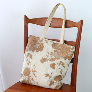 布奏棉麻包包女夏天小单肩包女麻布包手提文艺布包小众设计帆布包