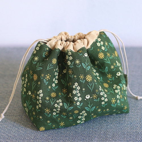 布奏随身化妆包女便携收纳包抽绳