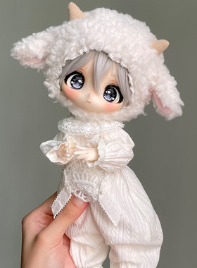 现货可奈造物小羊睡衣三插六版bjd娃衣服爬爬服可爱连体裤玩具