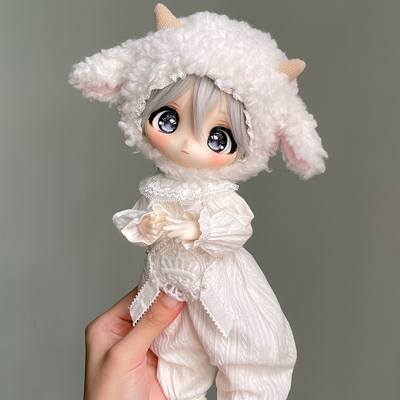 现货可奈造物小羊睡衣三插六版bjd娃衣服爬爬服可爱连体裤玩具
