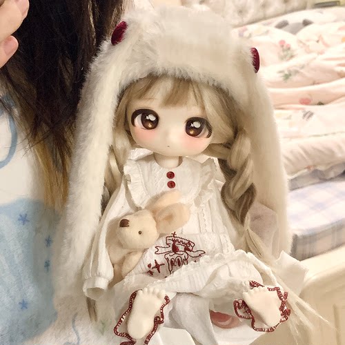 现货可奈造物小兔睡衣三插六娃衣可爱六分bjd连衣裙套装玩具