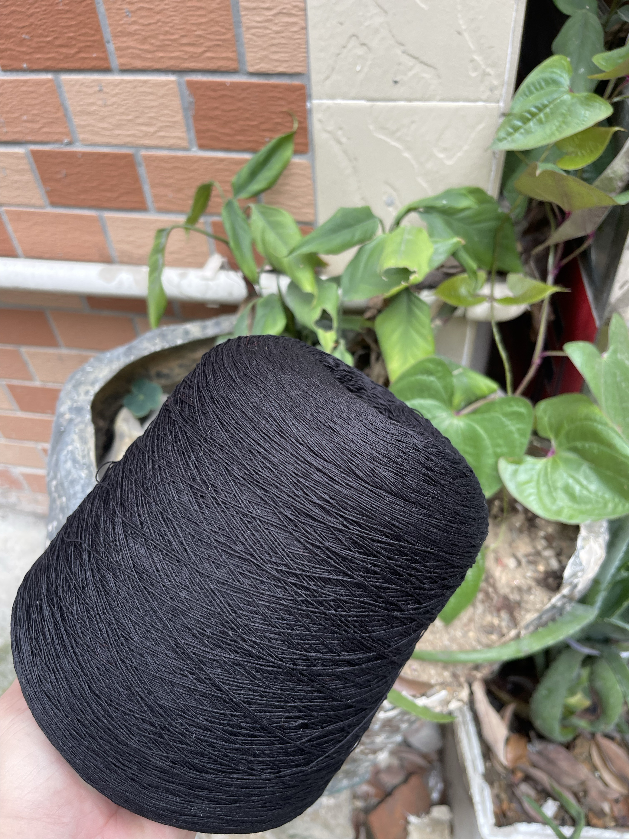 标价半斤 100%丝光烧毛棉 纯棉6号蕾丝线 黑色有光泽 夏季手编线