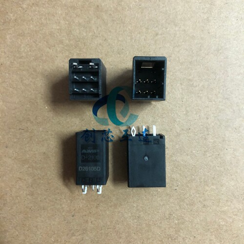 TE泰科连接器 1318124-1 6PIN 2.5mm间距 AMP D-2100 镀金 针座
