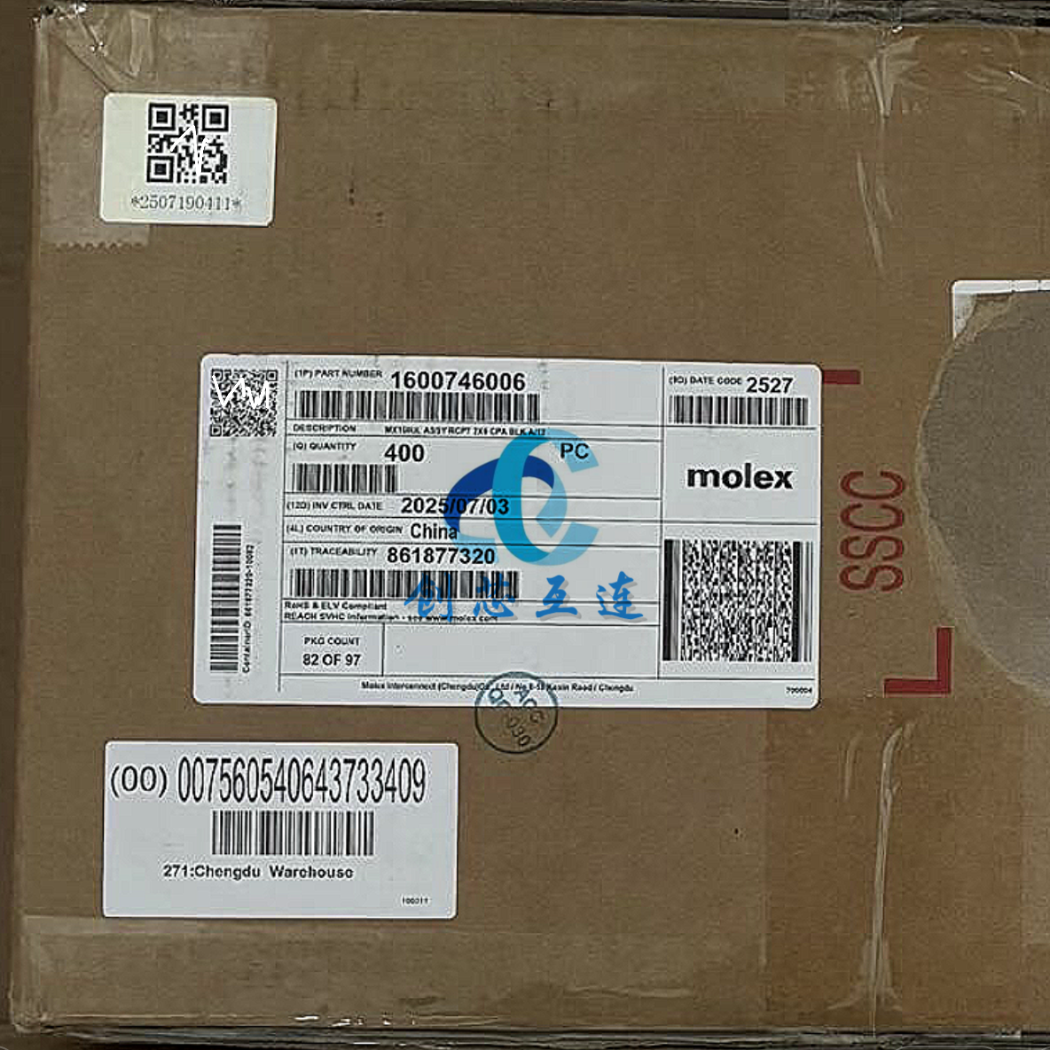 Molex连接器 160074-6006 1600746006 12PIN 3.5mm间距 胶壳 护套