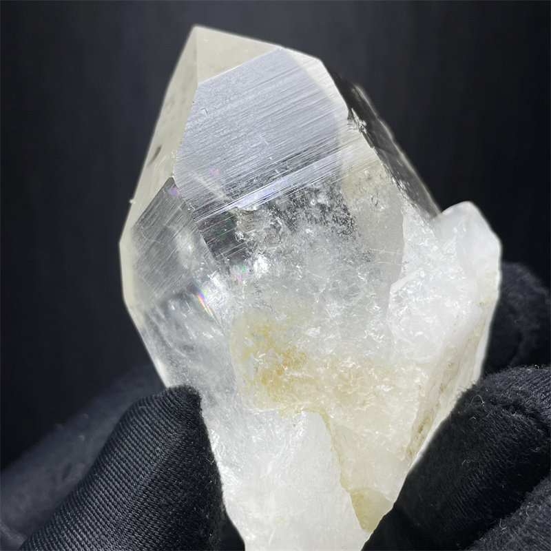 天然喜马拉雅透体白水晶原石矿物晶体教学标本家居收藏半宝石摆件