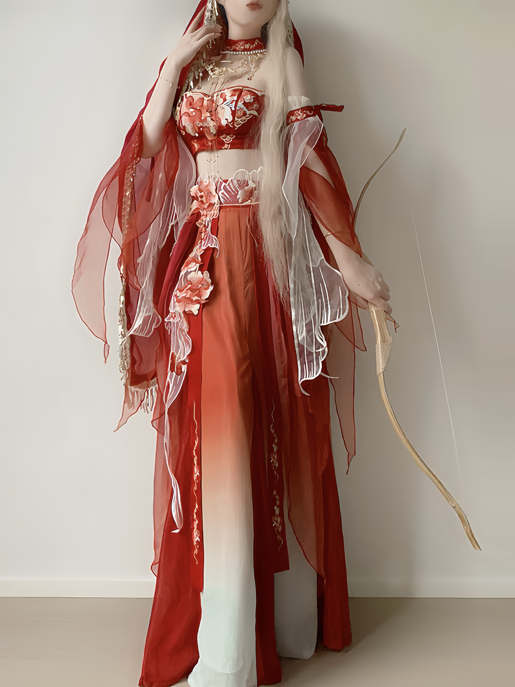 异域公主演出服重工刺绣异域风渐变鱼尾裙写真摄影服古装敦煌飞天