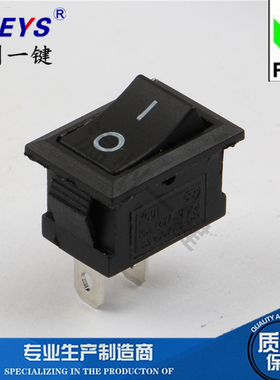 电源开关二脚二档翘板开关KCD1-101-斜面 15*21船形饮水机台灯热